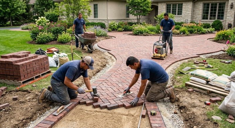 Brick Hardscape Installation in Norwalk, CT