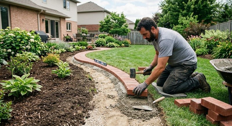 Brick Hardscaping Installation in West Hartford, CT
