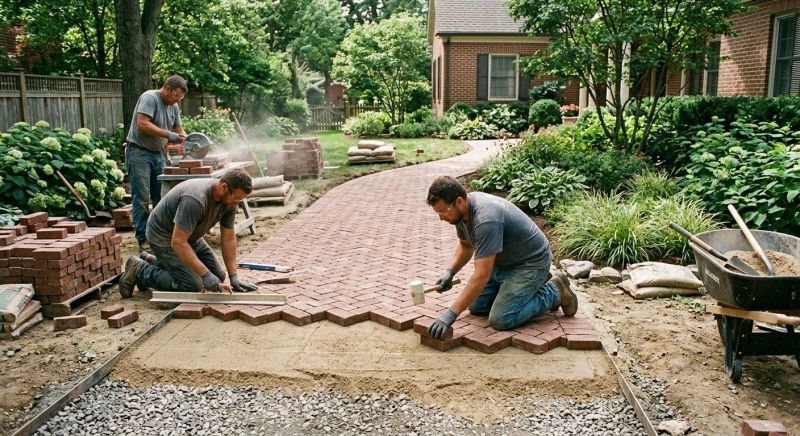 Brick Walkway Installation in Worcester, MA